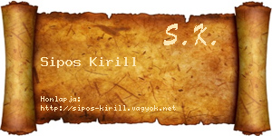 Sipos Kirill névjegykártya